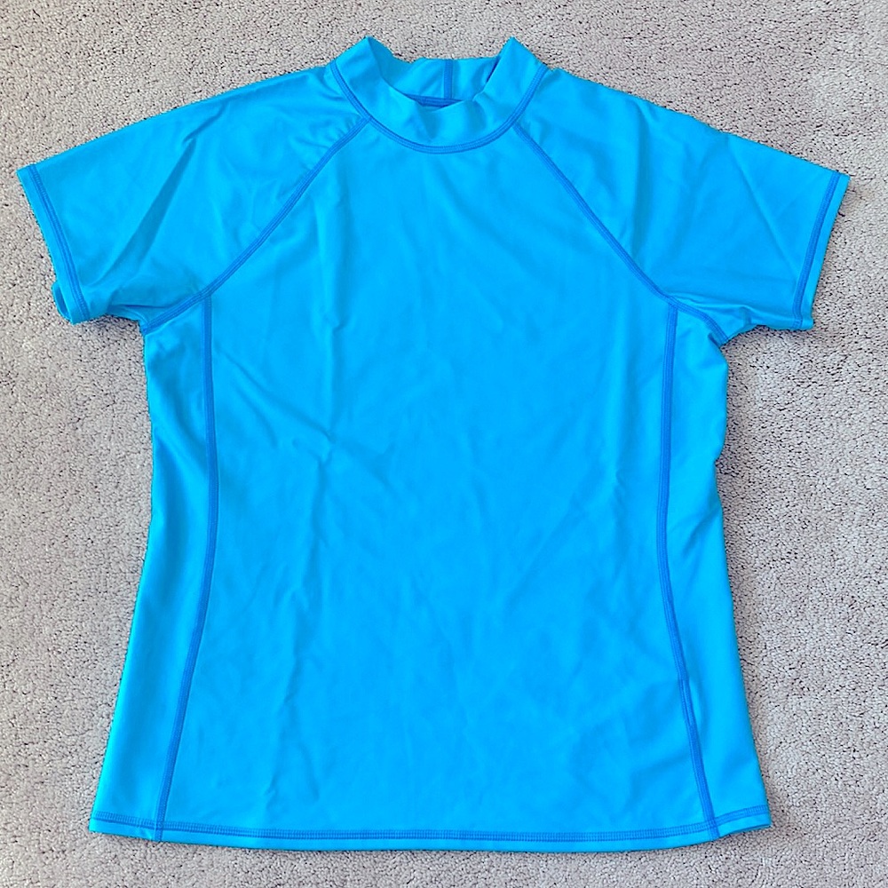Lands’ End Girl’s XL 16 Slim Swim Rashguard Top